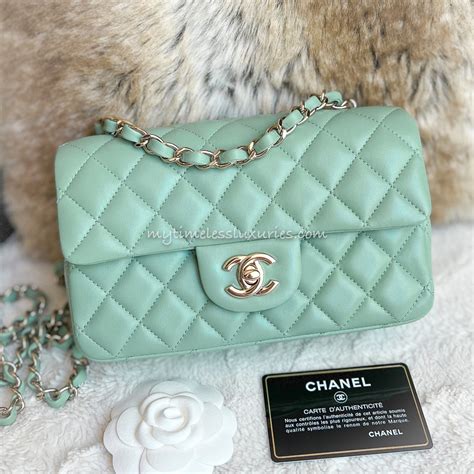 dark green chanel bag|mint green chanel bag.